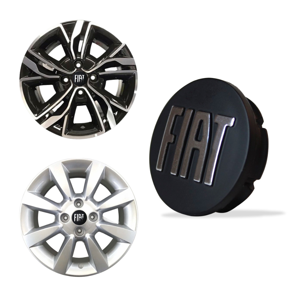 Jogo Calotinha Central Meio Roda Fiat Strada Uno Mobi 49,6mm