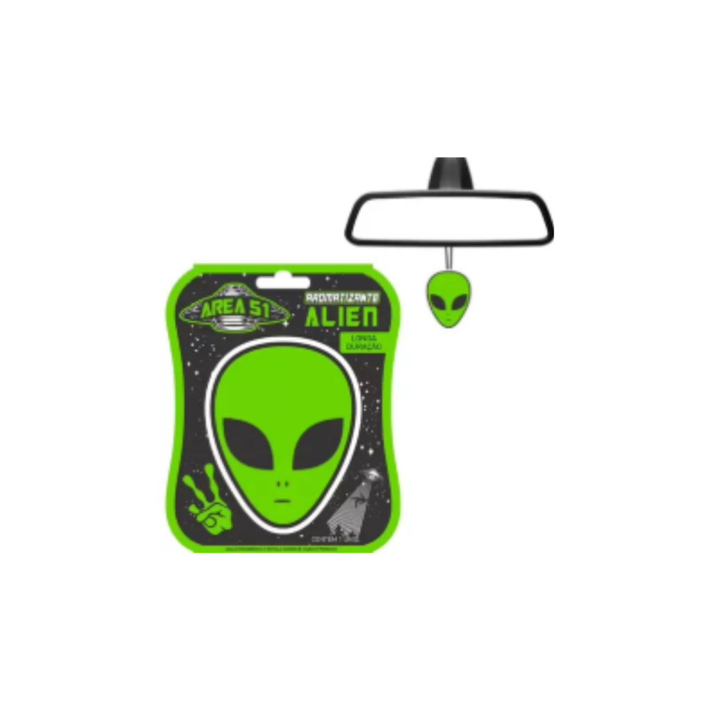 Aromatizante Miniatura Alien Verde pack 3 Unid.