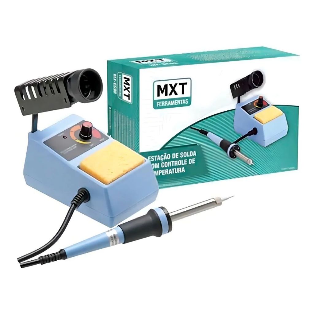 ESTAÇÃO DE SOLDA COM CONTROLE DE TEMPERATURA, 40W - 127V em Oferta na Shopee