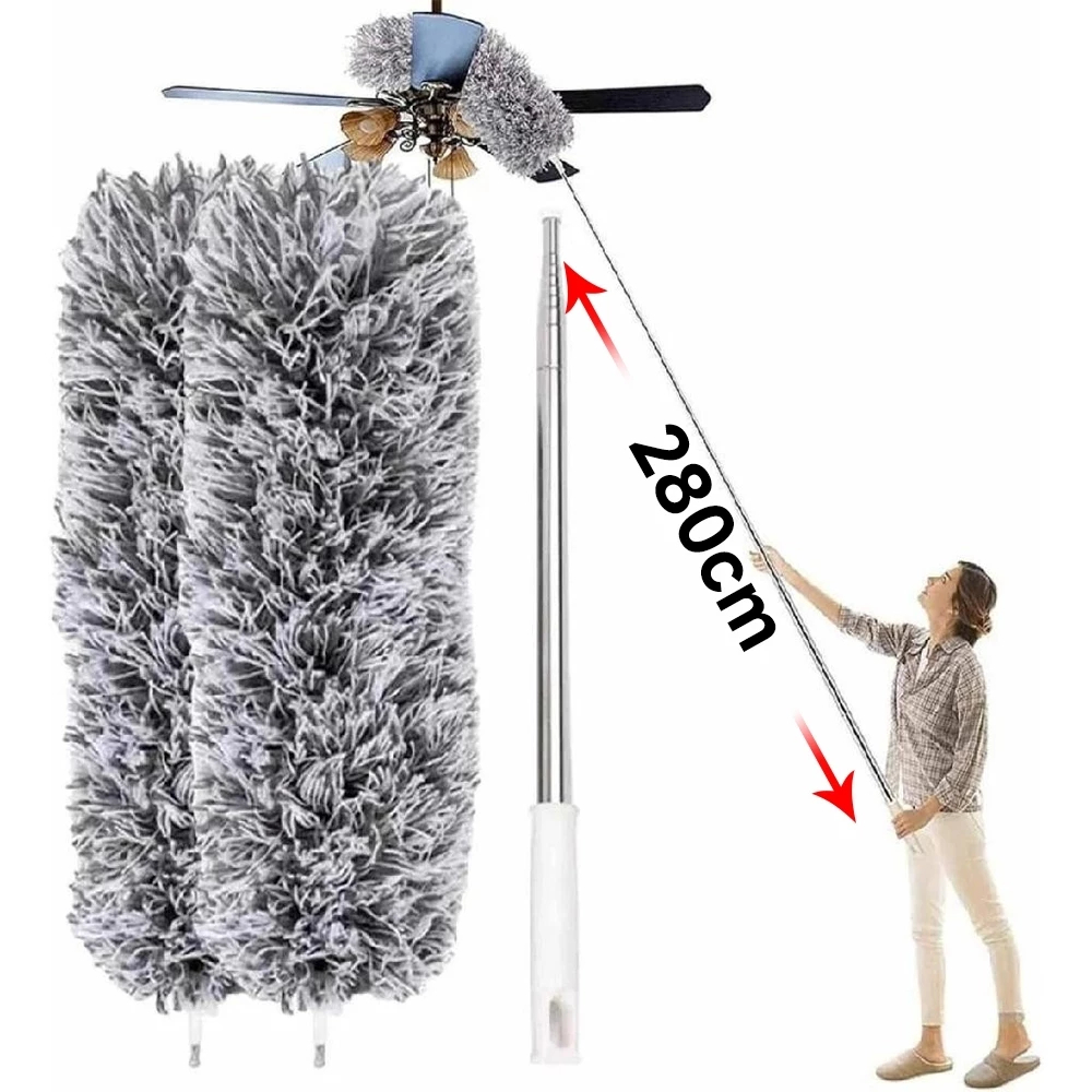 Espanador 280 Centímetros Ajustável Telescópica Dobra Duster/Casa Telhado Aranha Teia Teto...