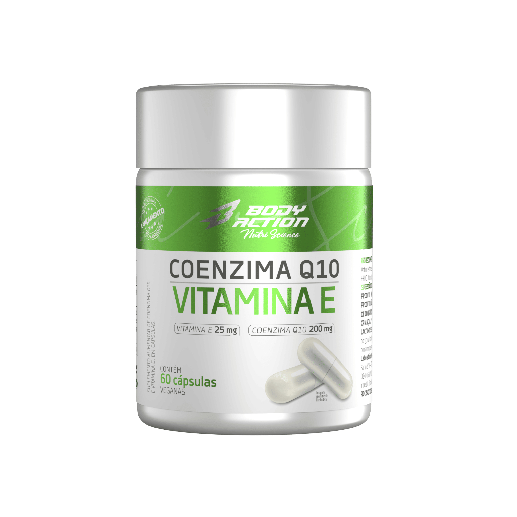 Coenzima Q10 + Vitamina E 60 Cápsulas Bodyaction em Oferta na Shopee
