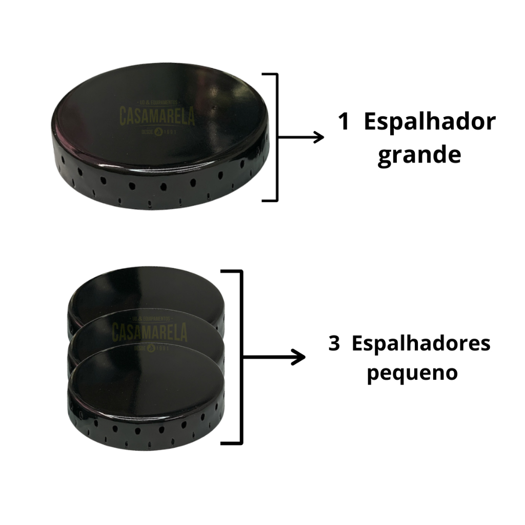 Detalhes do Kit 4 Espalhador Tampinha Boca Fogão Continental Attuale