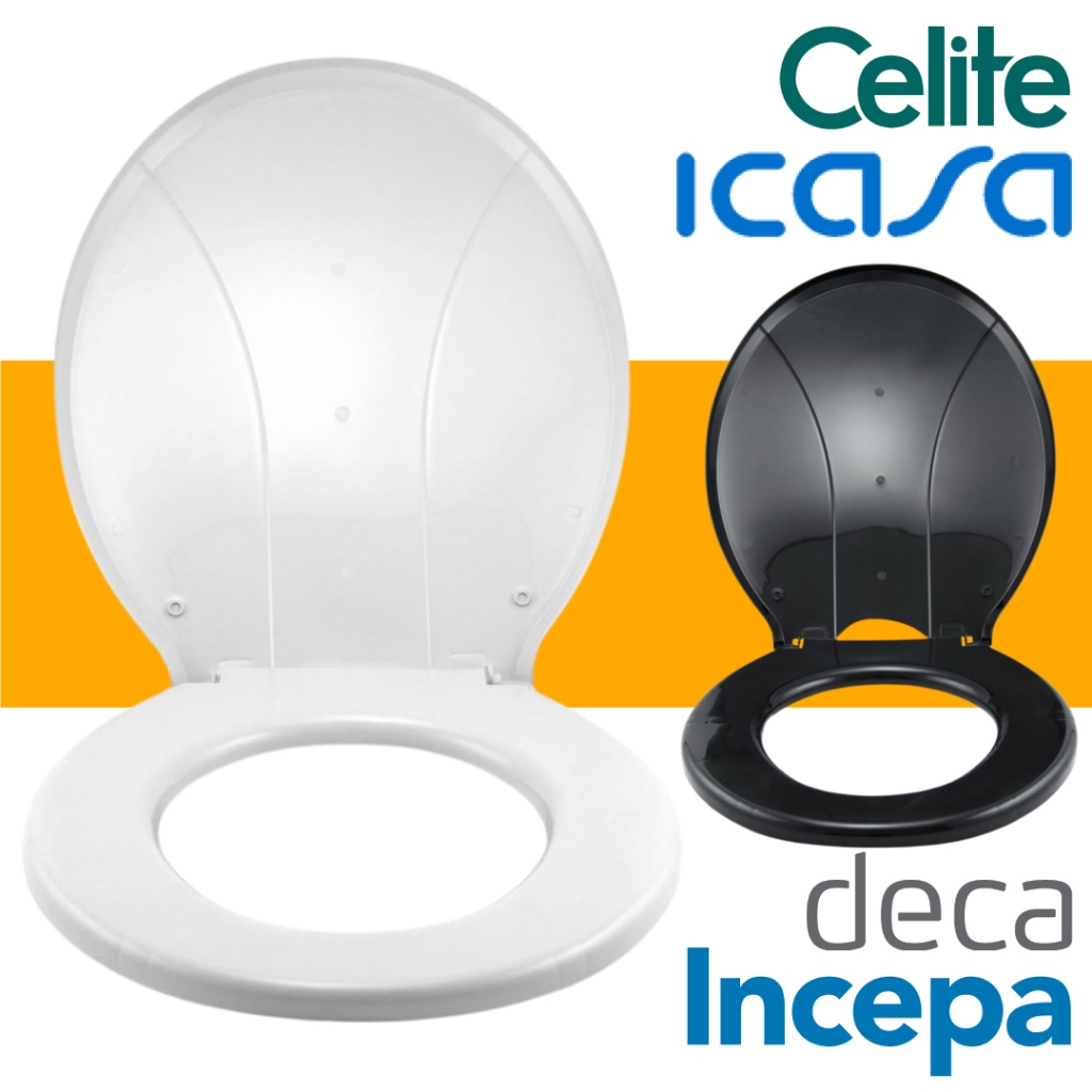 Assento Sanitário Injetado Vision Tampa Oval Redondo Deca Celite Icasa Incepa Hervy Roca L...