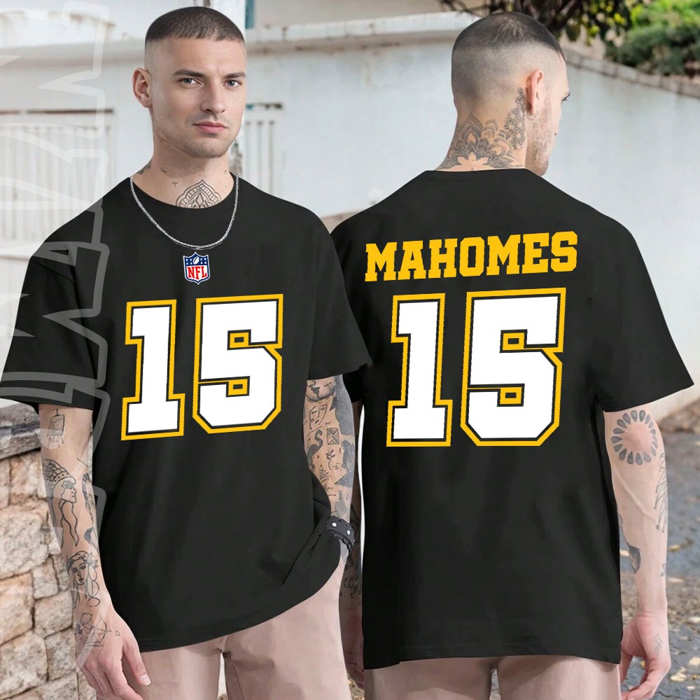 Camisa Camiseta basica e oversized estilosa Jogador mahomes 15  nfl Kansas City Chiefs masculina feminina em algodao