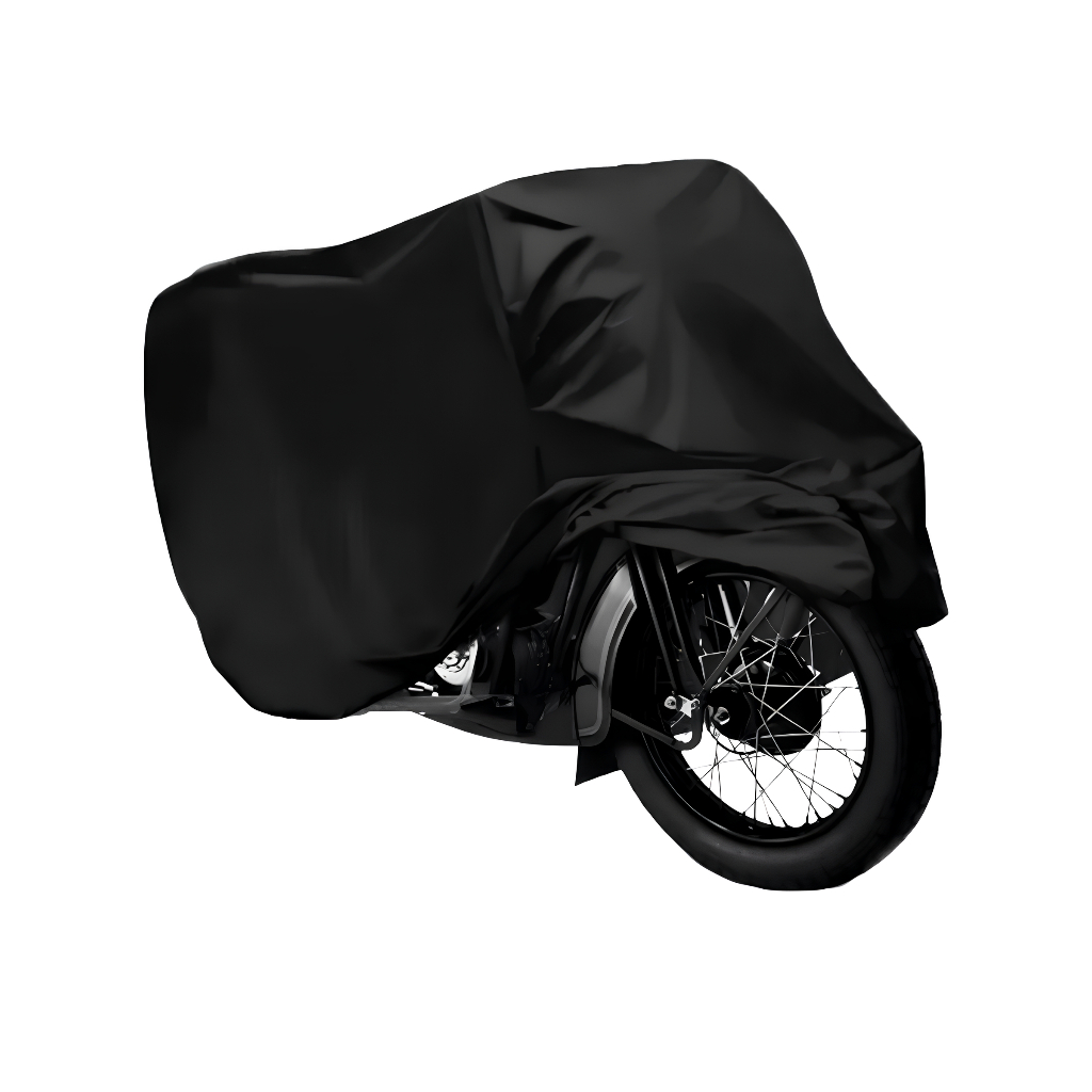 Capa De Cobrir Moto Preta 100% Imperméavel Couro Sintético proteção sol, chuva, poeira, riscos