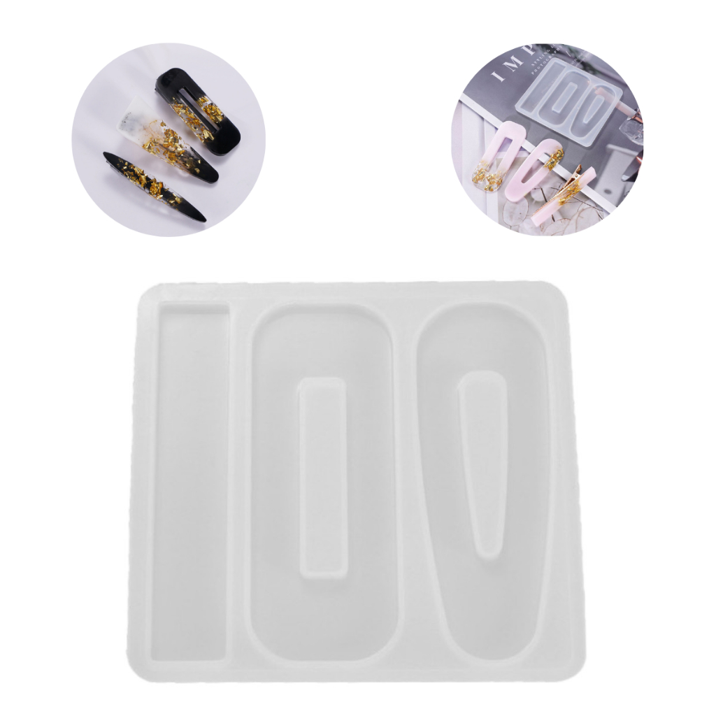 Molde De Silicone Conjuntos Presilhas Cabelo Resina em Oferta na Shopee