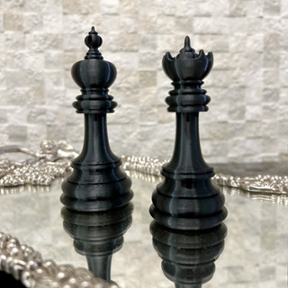 Decoração Criativa Xadrez Rei e Rainha 3D | Enfeite Decor Estilo Minimalista em Oferta na Shopee