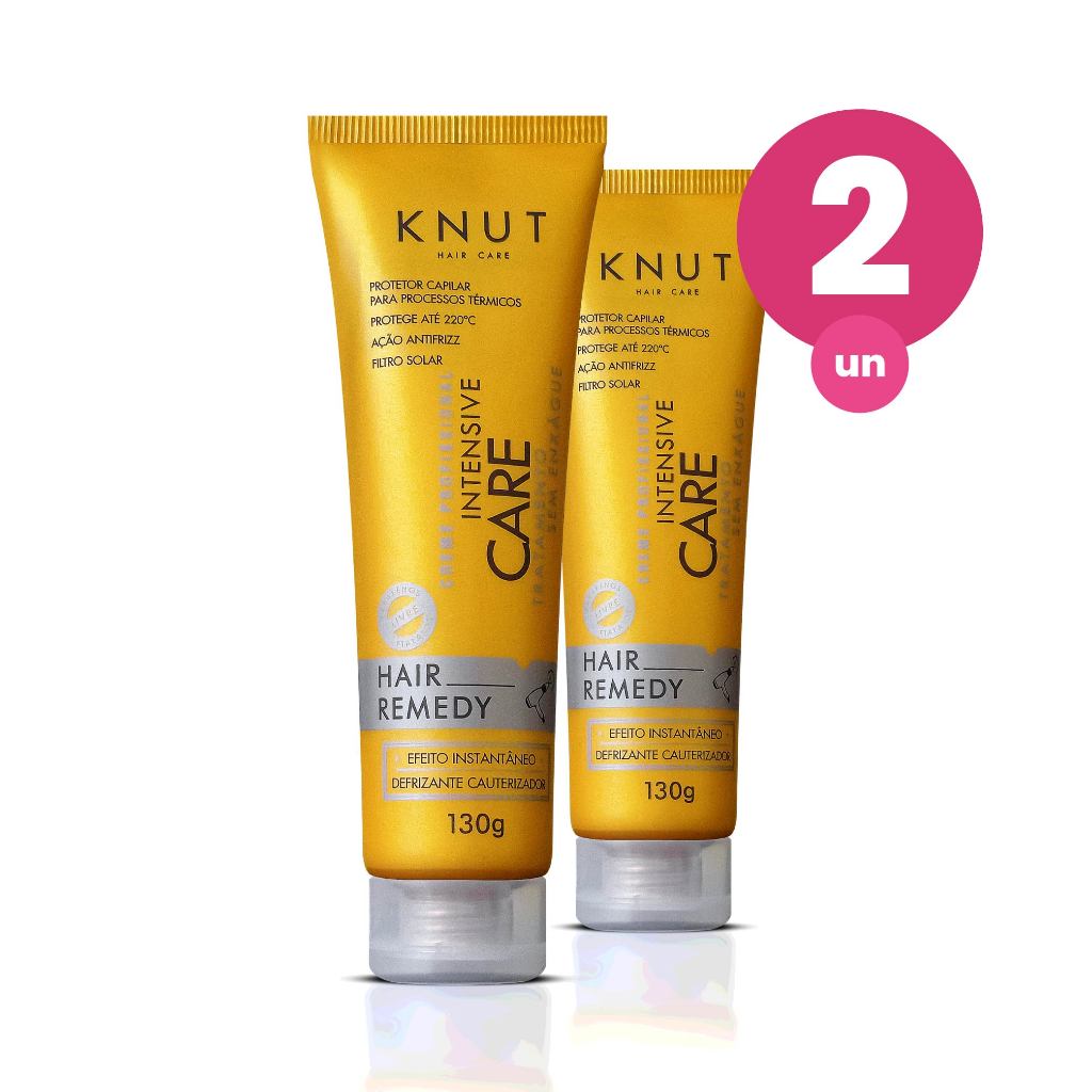 Kit 2 Knut Hair Tratamento Capilar Remedy Intensive Care 130g em Oferta na Shopee