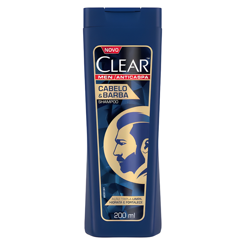 Shampoo Clear Men Cabelo e Barba 200ml em Oferta na Shopee