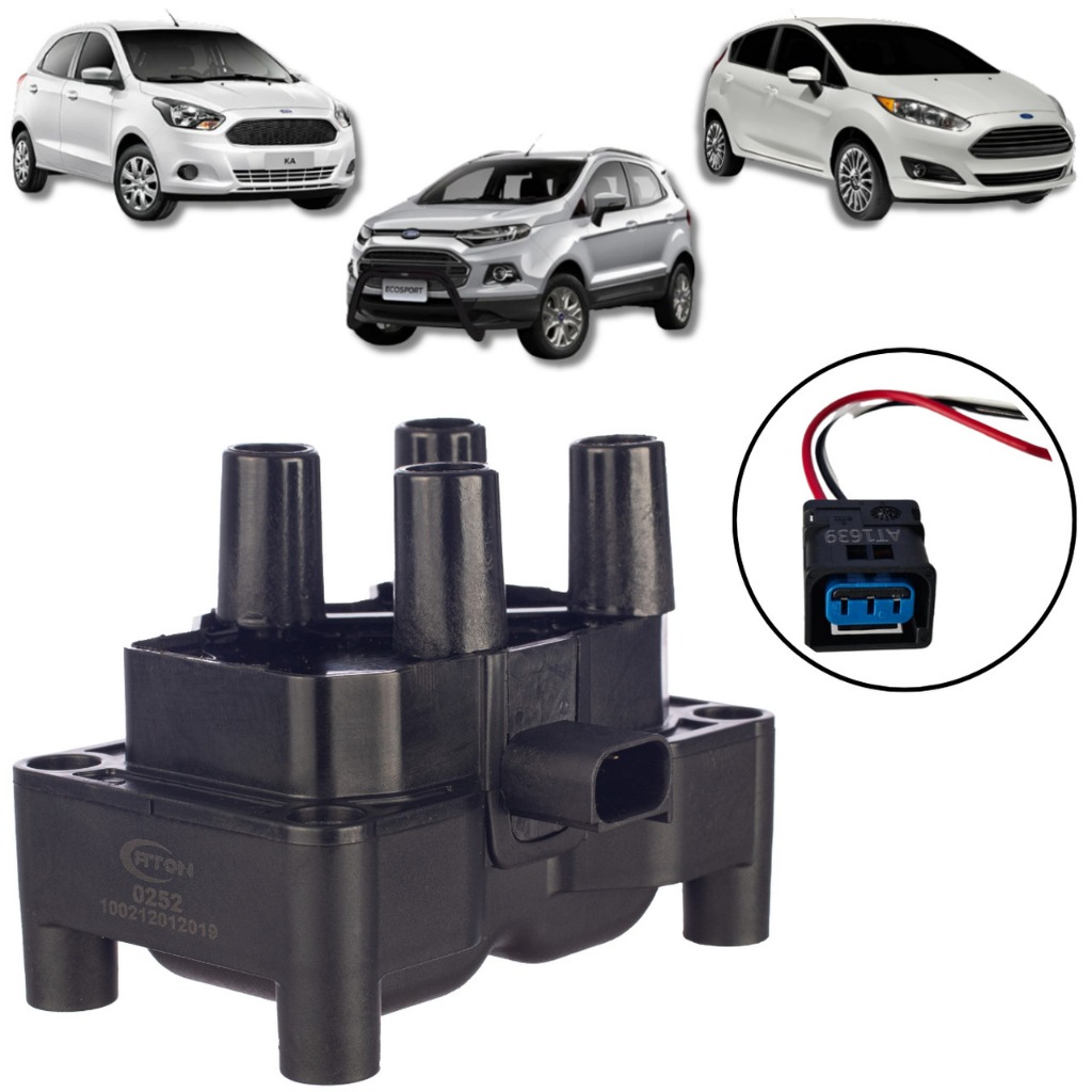 BOBINA DE IGNIÇÃO FORD KA 1.0/1.6 2008/2014 ECOSPORT FIESTA em Oferta na Shopee