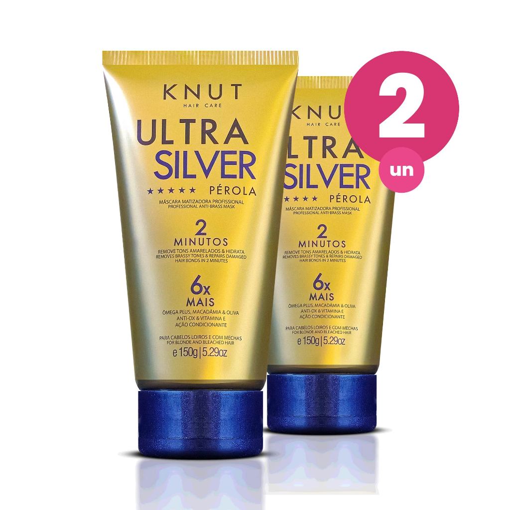 Kit 2 Knut Ultra Silver Tratamento Capilar Pérola 150g