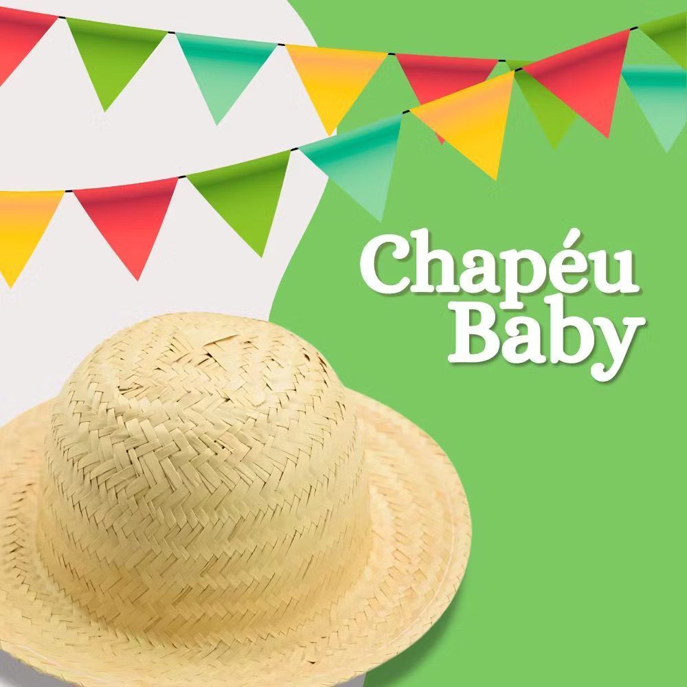 Chapeu de Palha Fofao Baby caipira Junina