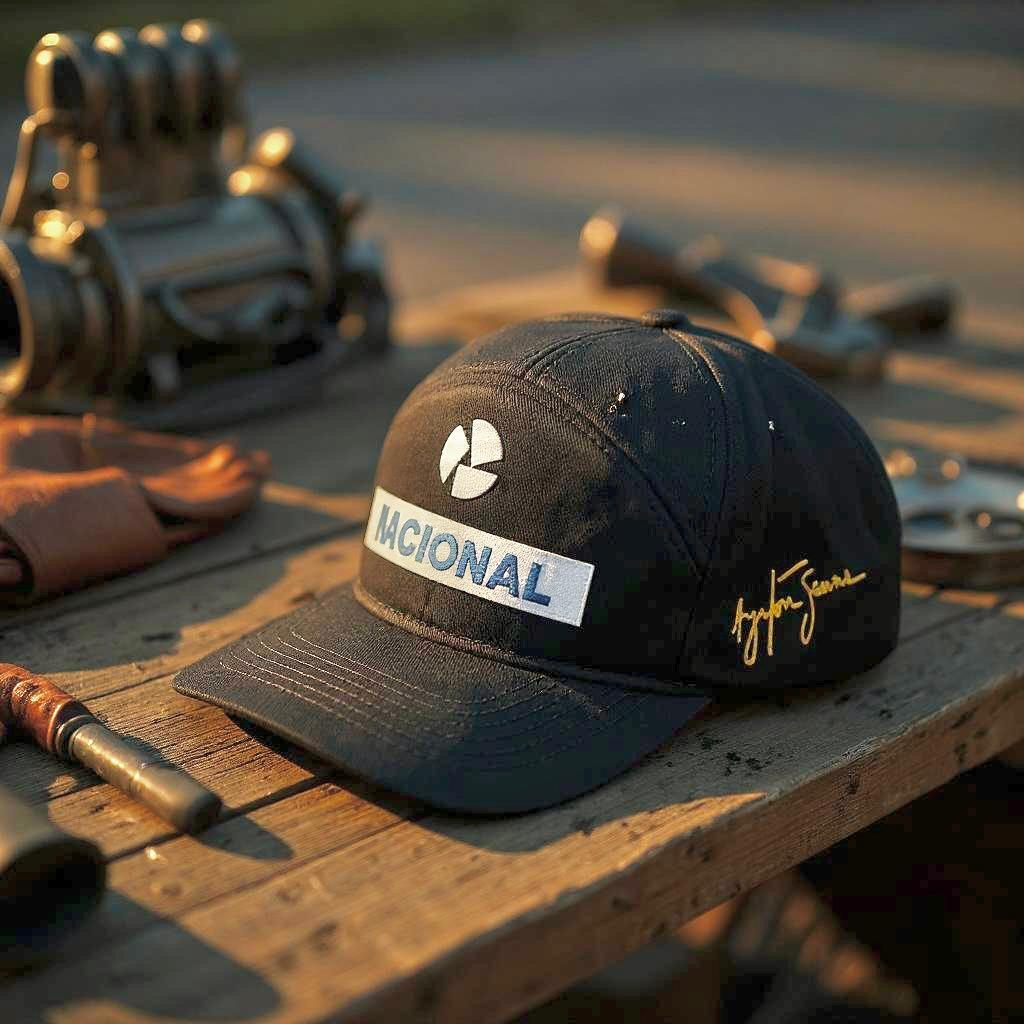 Boné Preto Aba Curva Retro Ayrton Senna Banco Nacional Assinatura F1 Ajustável Preto em Oferta na Shopee