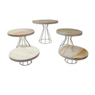 kit boleira modelo Roma 05 peças com madeira pinus para festas em Oferta na Shopee