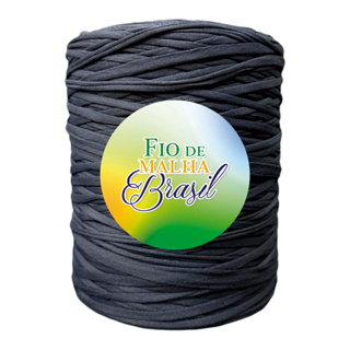 Fio de Malha Brasil - Rolo 1Kg Preto - Crochê Residual Selecionado Bolsa Tapete Promoção 1 Kilo Lycra Elastano em Oferta na Shopee