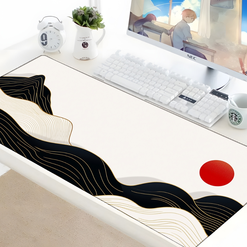 Mouse Pad Gamer p/ Destktop Borda Costurada Periférico Diversos Tamanhos Ninjas Cultura Oriental