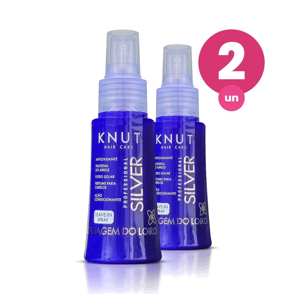 Kit 2 Leave-In Spray Knut Silver 70ml