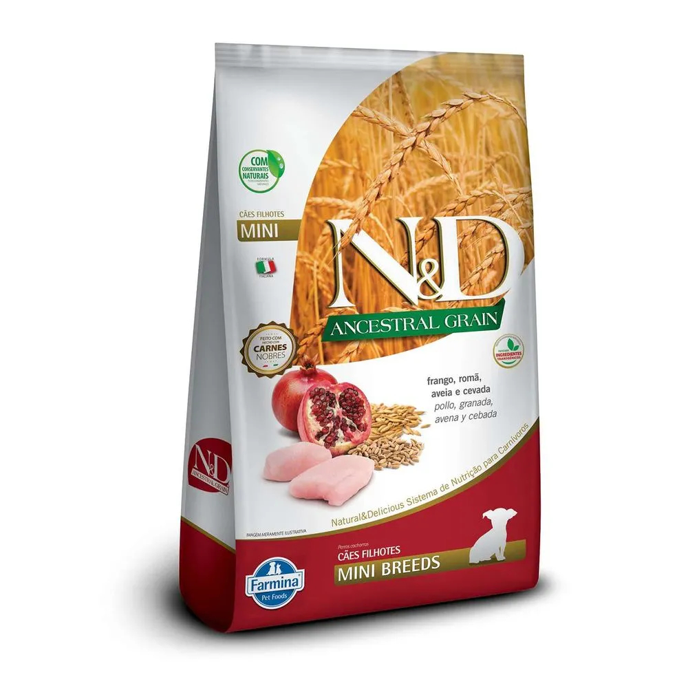Ração N&D Ancestral Grain Cães Puppy Mini Frango 2,5kg