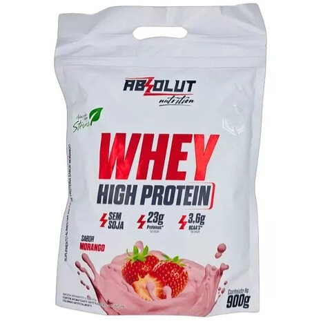 Whey Protein High Morango 900g Absolut Nutrition