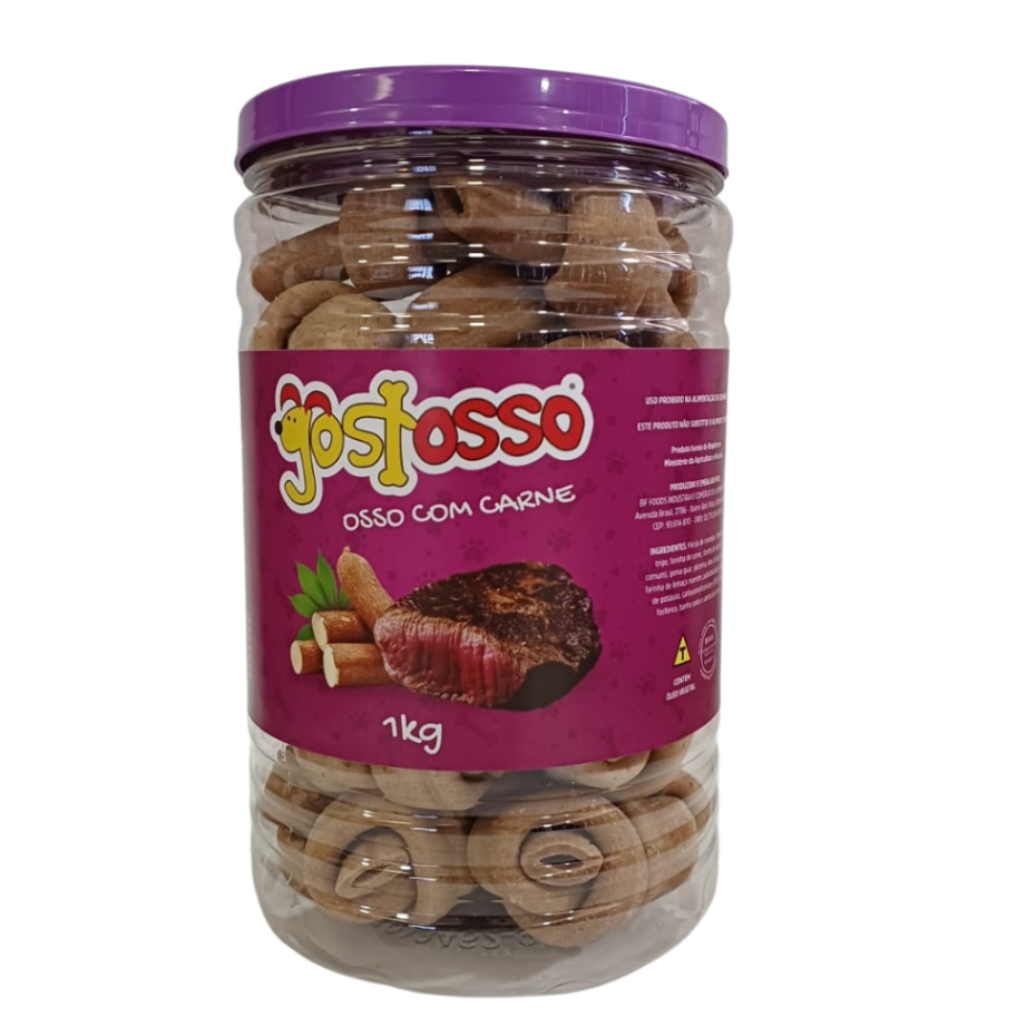 Osso para cachorro Gostosso com carne 3/4 1kg em Oferta na Shopee