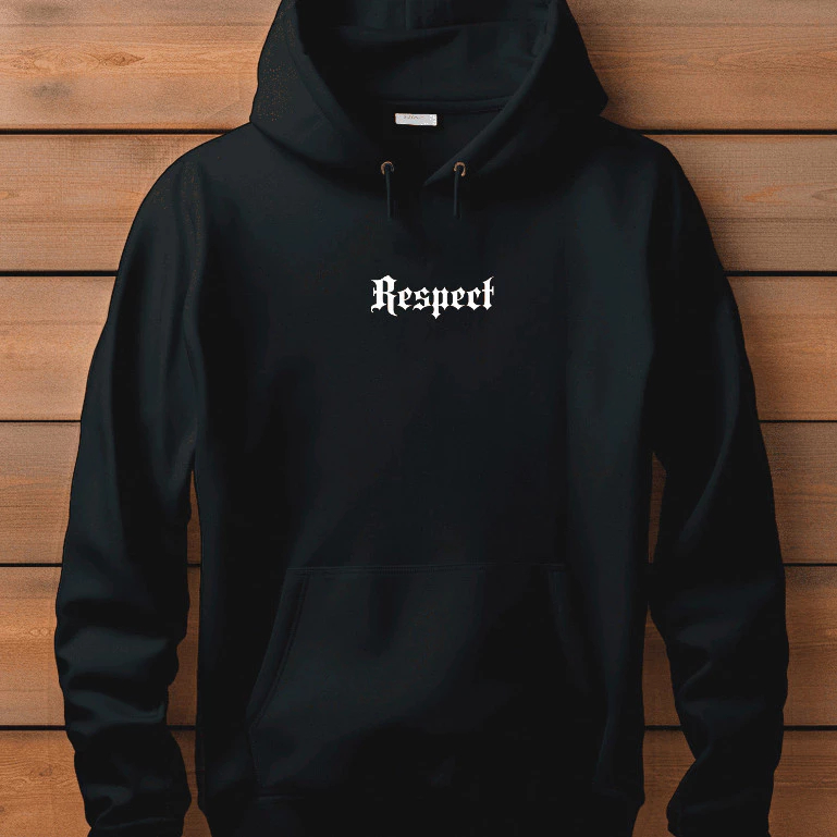 Moletom Canguru Respect Blessed Angel Canguru Streetwear Hoodie Blusa de frio Blusão Masculino