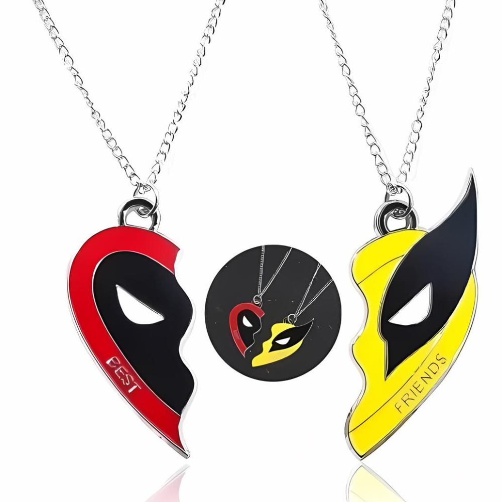 Kit Colar Pequeno Deadpool E Wolverine Best Friends Filme Marvel