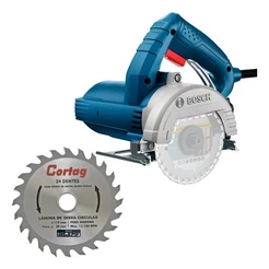 Kit Serra Mármore Bosch GDC 150 220v + Disco Para Madeira 24 Dentes Cortag