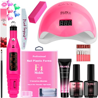 Kit polygel + Lixadeira elétrica de unha + cabine sun led/UV em Oferta na Shopee