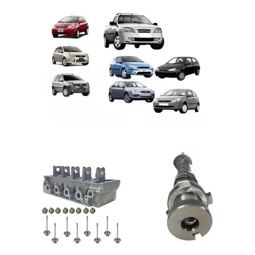 Cabeçote + Comando Válvulas 1.6 Flex Zetec Rocam Fiesta Ka em Oferta na Shopee