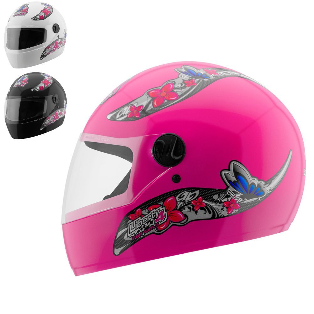 Capacete Moto Feminino Fechado Pro Tork Liberty Four 4 Girls Viseira Cristal Barato em Oferta na Shopee