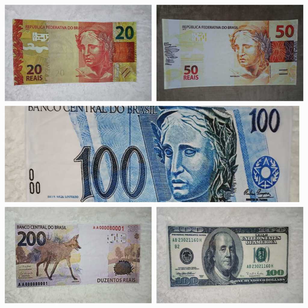 Toalha de Banho e Praia Estampadas Variadas Dinheiro