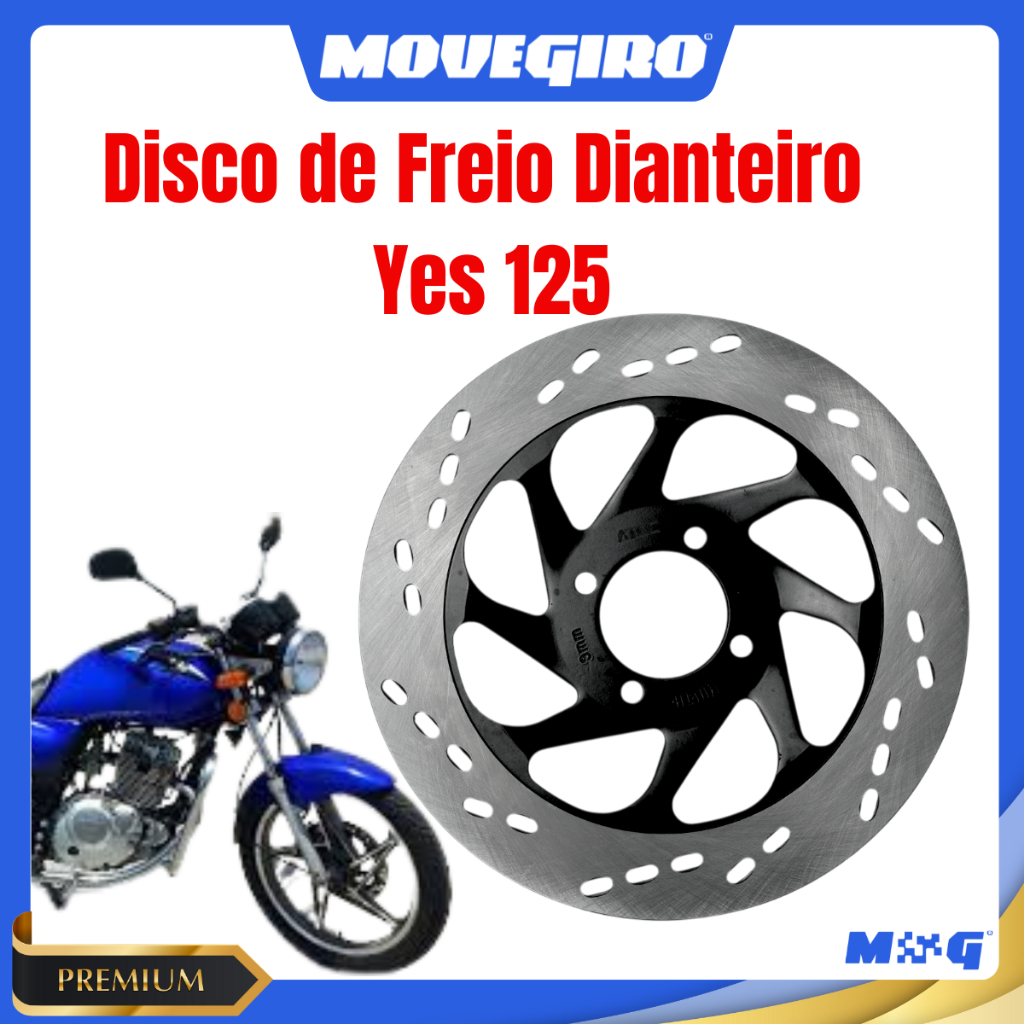 Disco de Freio Dianteiro Suzuki Yes 125 Todos os Anos  AC 574 Aço Reforçado 2CR13 Moto 2004 e 2016