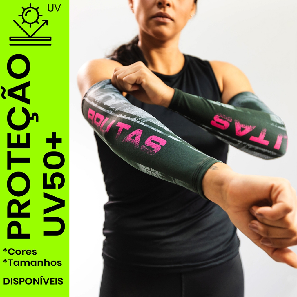 Manguito Proteção UV+50 com proteção solar para atividades serviços esportes ciclismo bike manguito bike