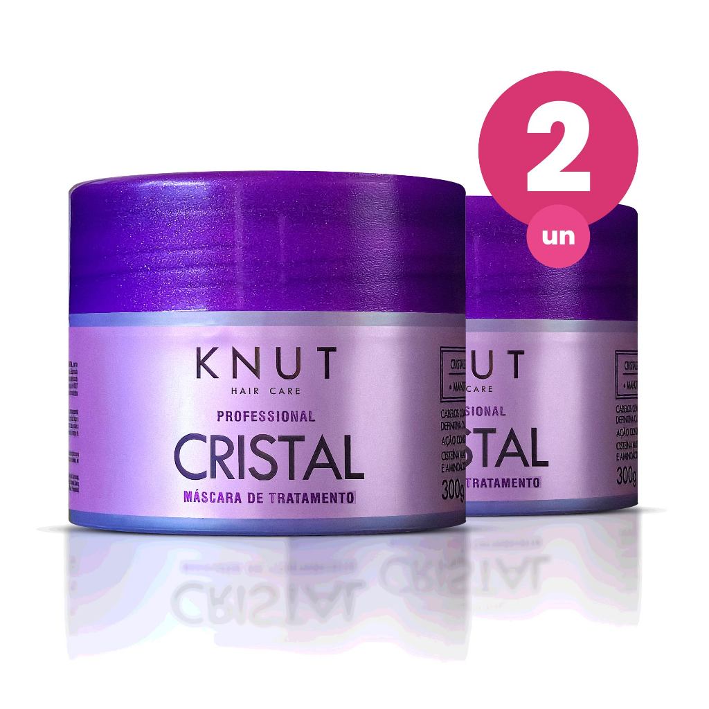 Kit 2 Máscara Capilar Knut Cristal 300g em Oferta na Shopee