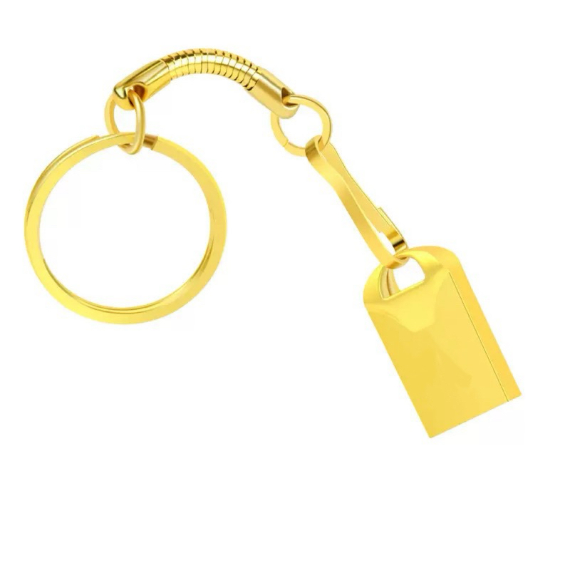 Pendrive Mini USB Metal Dourado - 4GB / 8GB / 16GB / 64GB / 128GB