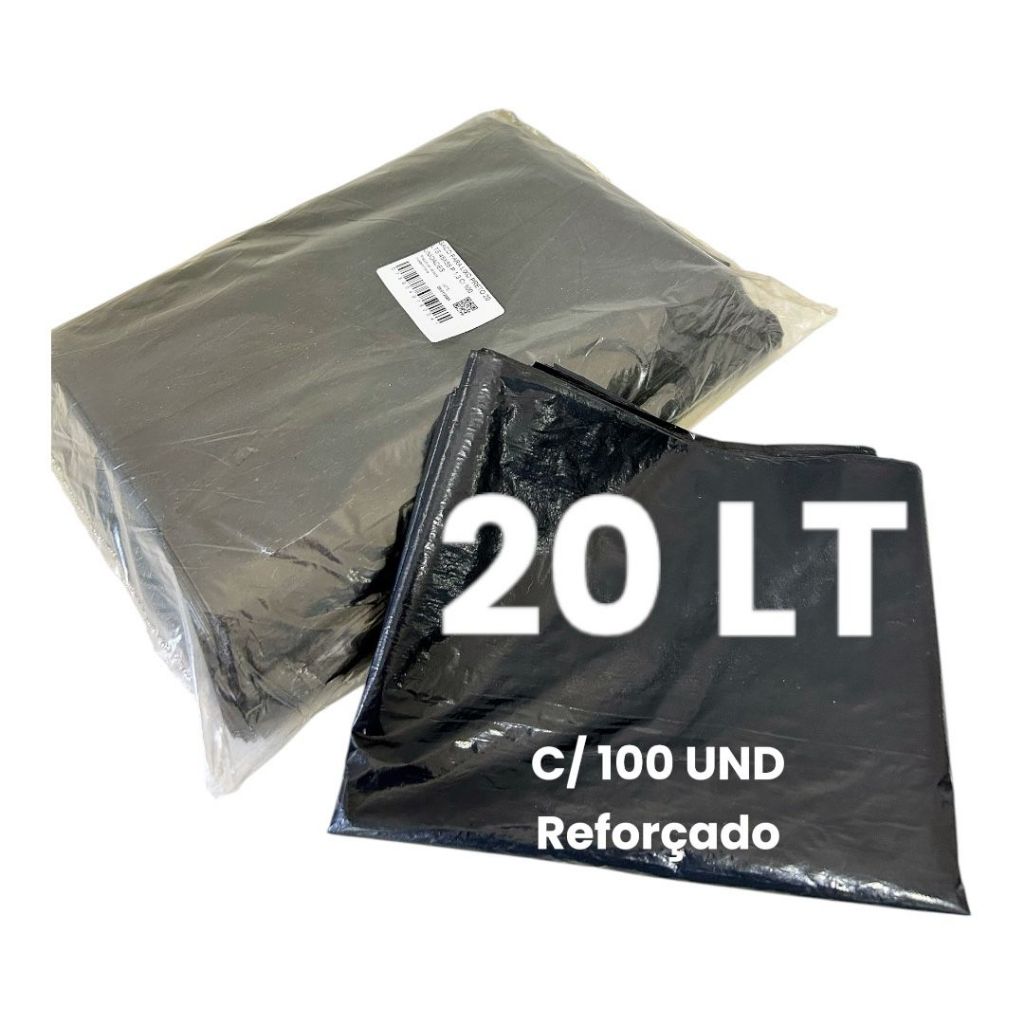 Saco Para Lixo 20 Litros Reforçado Com 100 Unidades em Oferta na Shopee