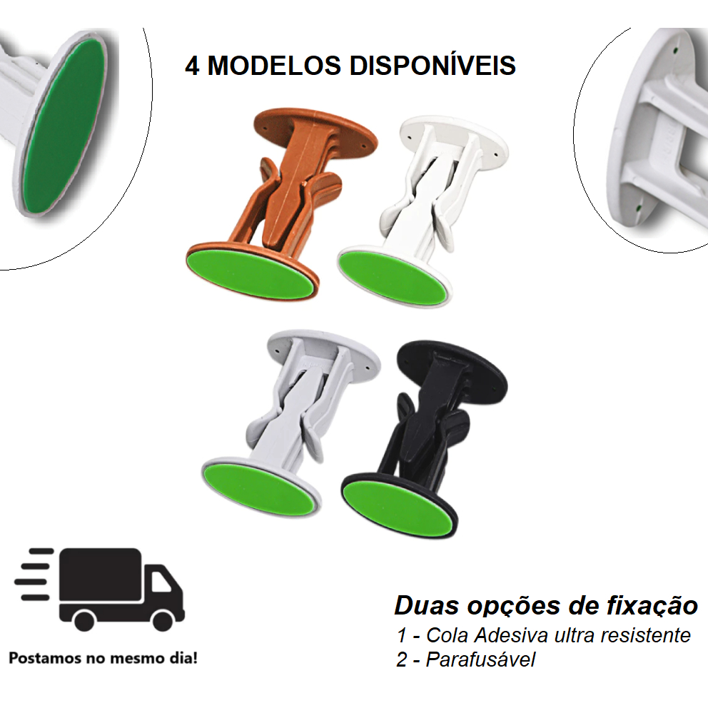 Trava de Porta Prendedor Fixador Adesivo 3m Fácil Instalação Prático Parede Rodapé Janela