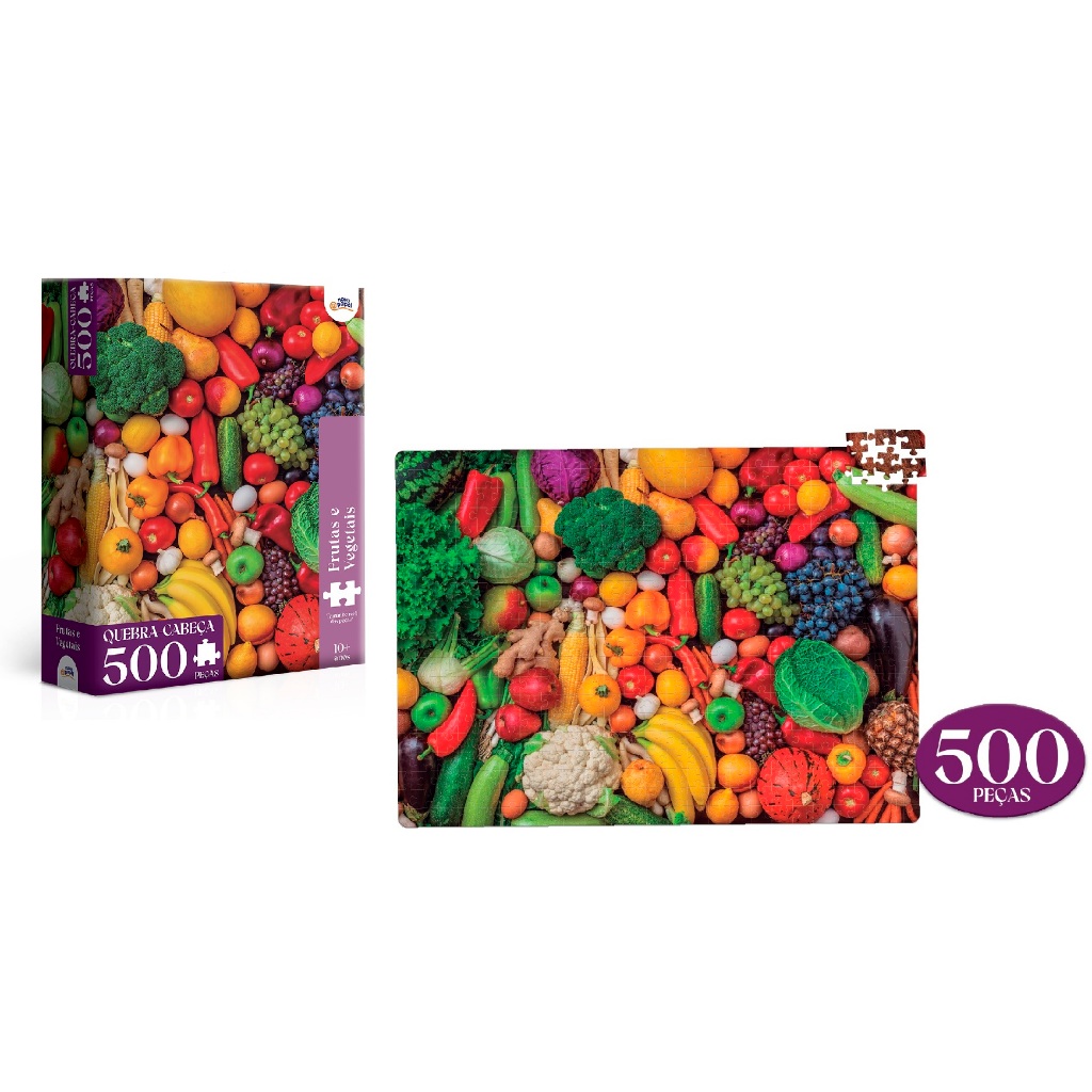 Quebra Cabeça Frutas & Vegetais 500 Peças - Toyster 8086