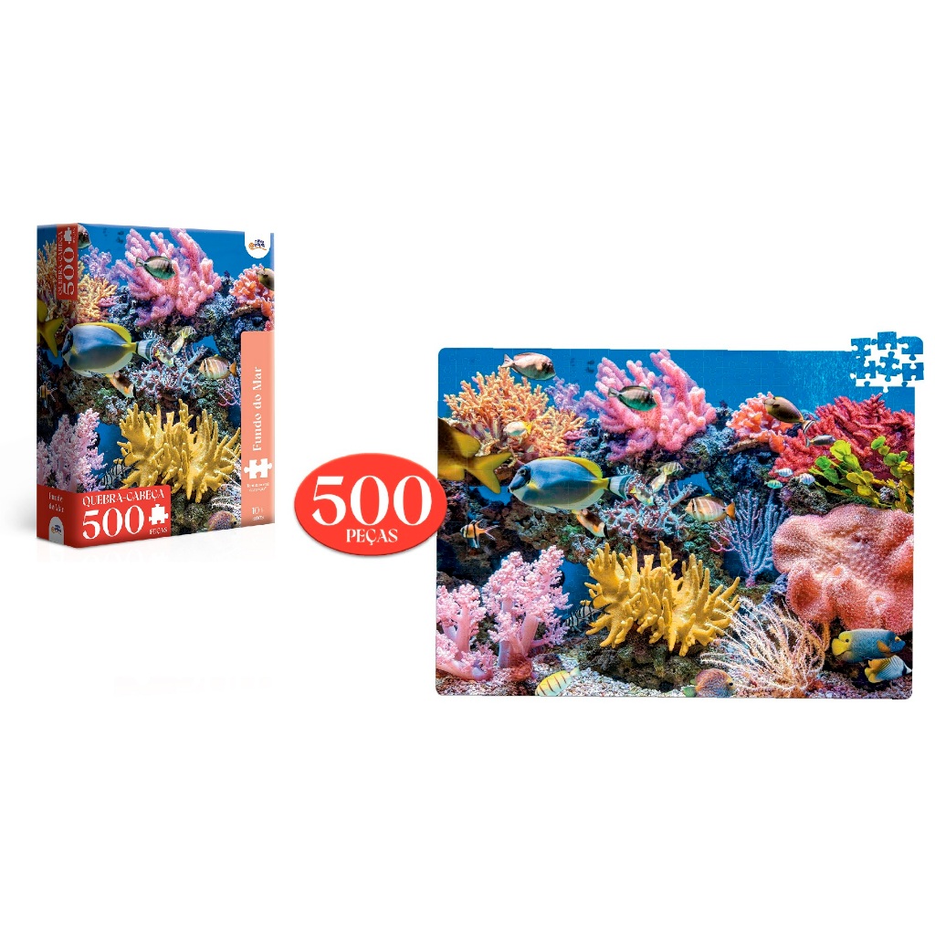Quebra Cabeça Fundo do Mar 500 Peças - Toyster 8085