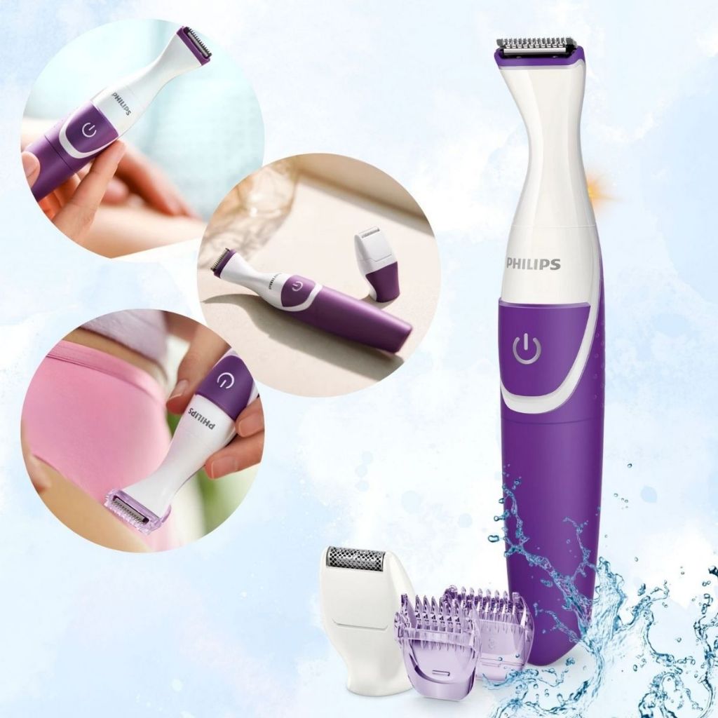 Depilador Aparador de Pelos íntimos Elétrico Feminino Removedor Sem Fio Philips Portátil BRT383 Original