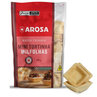 Mini Tortinhas Milfolhas Arosa Petisco 4x4cm C/81 Unid. em Oferta na Shopee