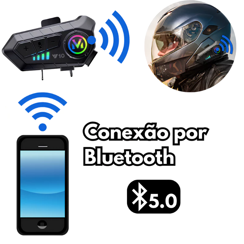 Fone de Ouvido Bluetooth 5.3 para Capacete — foto 7