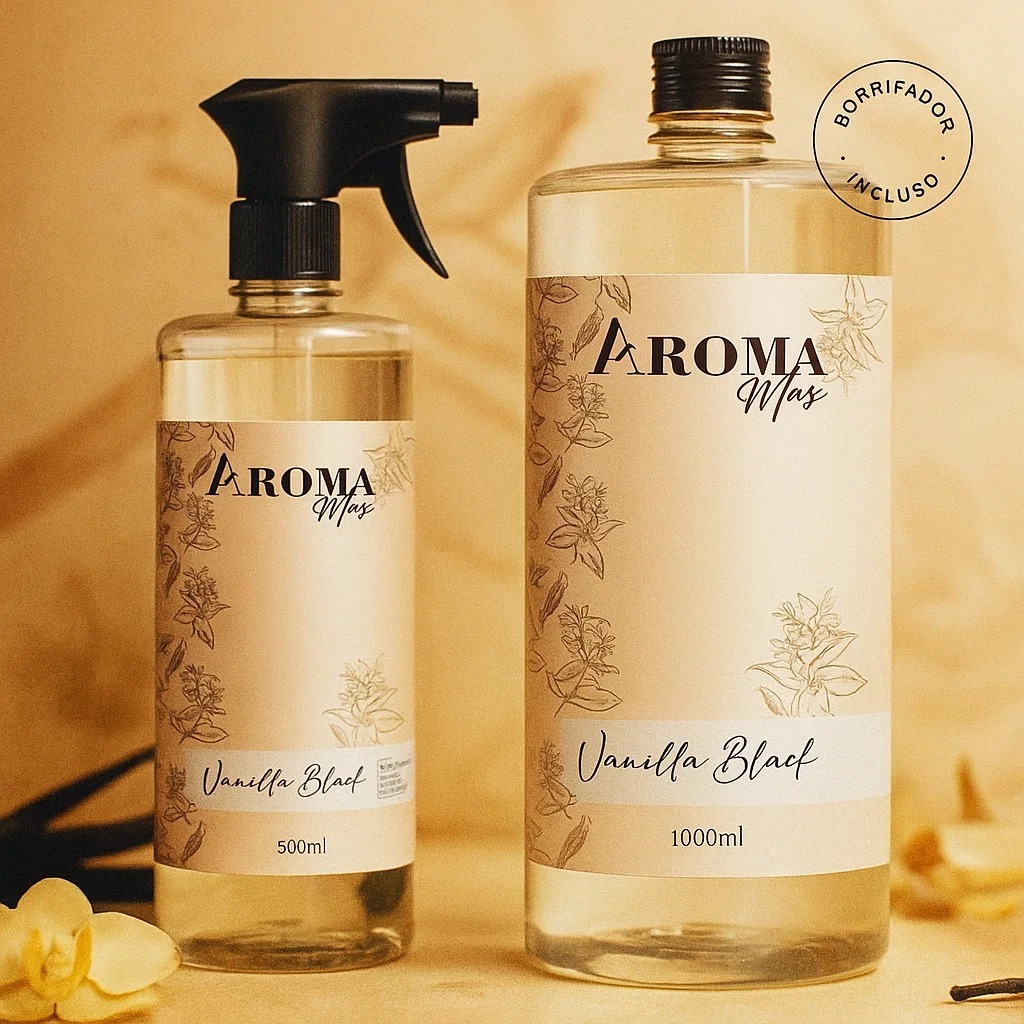 Água Perfumada Vanilla Black 1500ml Residencial Banheiro Quarto Sala Tecidos Residencial A...