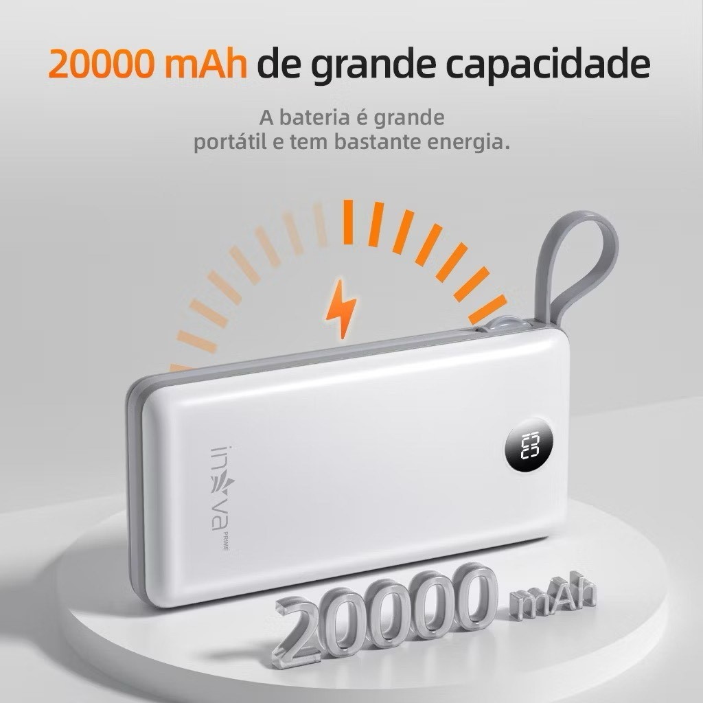 Inova carregador iphone turbo Carregador Portátil 20000mah Power Bank Usando iPhone Samsung Android
