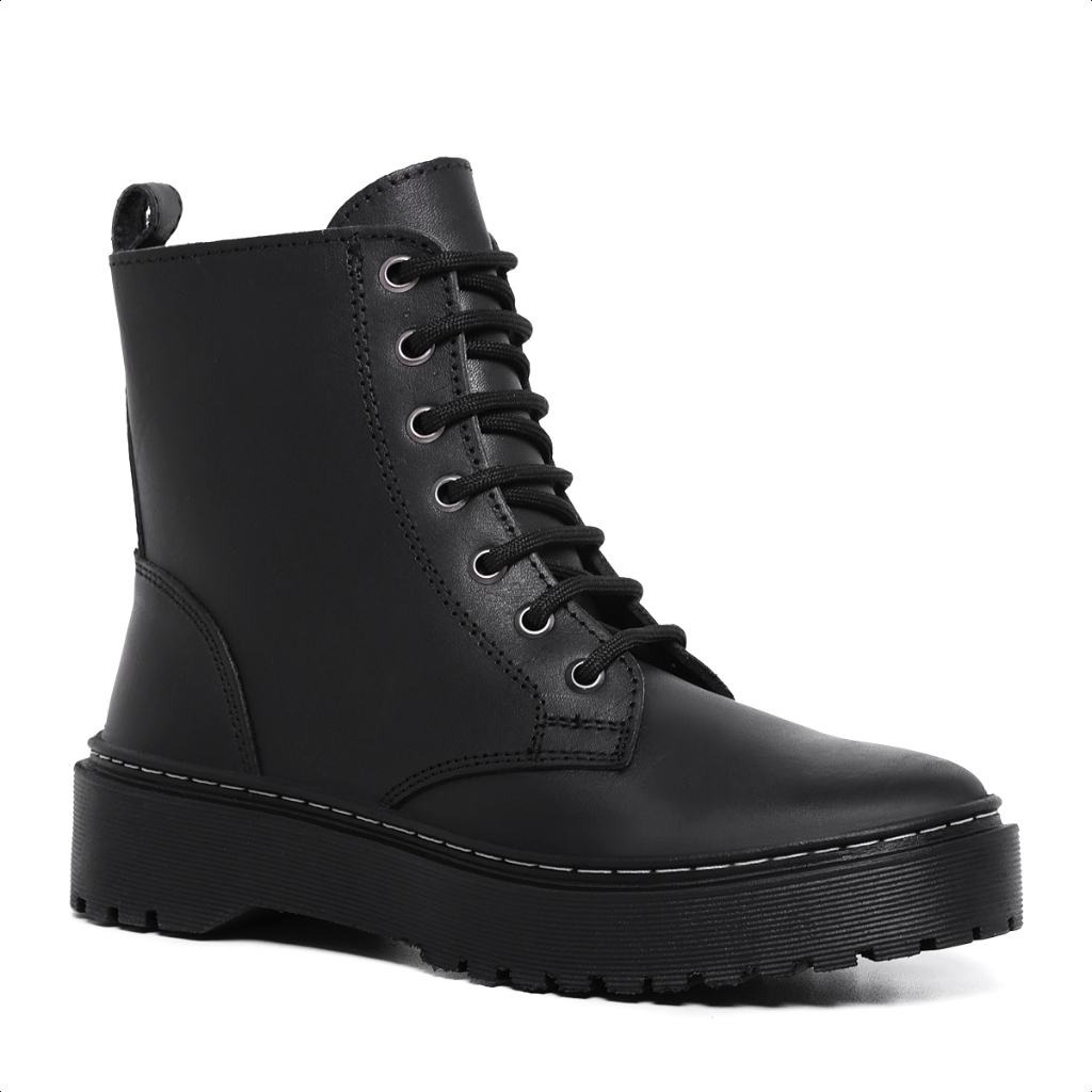 Bota, Bota Feminina, Cano curto, Couro Legítimo, Plataforma, bota em couro, coturno em couro