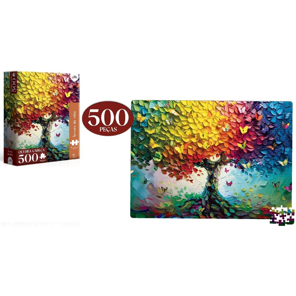 Quebra Cabeça Árvore da Vida 500 Peças - Toyster 8083 em Oferta na Shopee