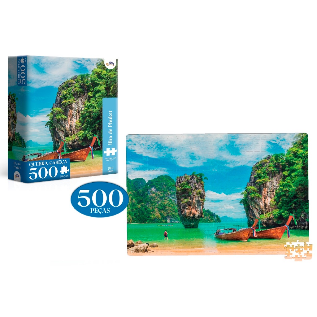 Quebra Cabeça Ilha de Phuket 500 Peças - Toyster 8081 em Oferta na Shopee