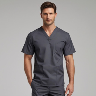 Camisa Pijama Cirúrgico Scrub Masculino com Bordado Oxford em Oferta na Shopee