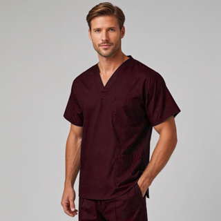 CAMISA PIJAMA CIRÚRGICO SCRUB MASCULINO OXFORD em Oferta na Shopee