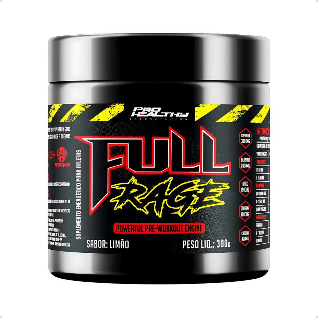 Pre Treino 300g - Full Rage Sabores - Pro Healthy